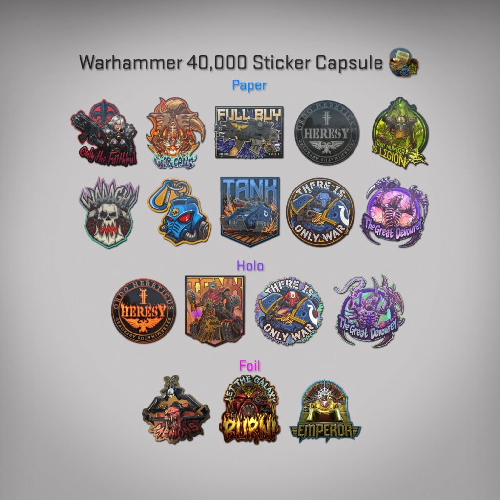 Warhammer 40000 Sticker Capsülü esportimes