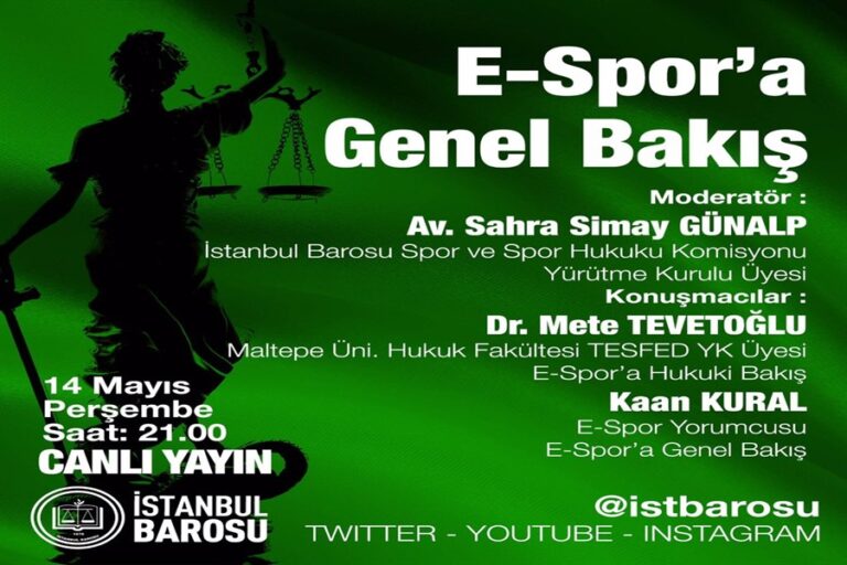 İstanbul Barosu Canlı Yayını: Espor’a Genel Bakış