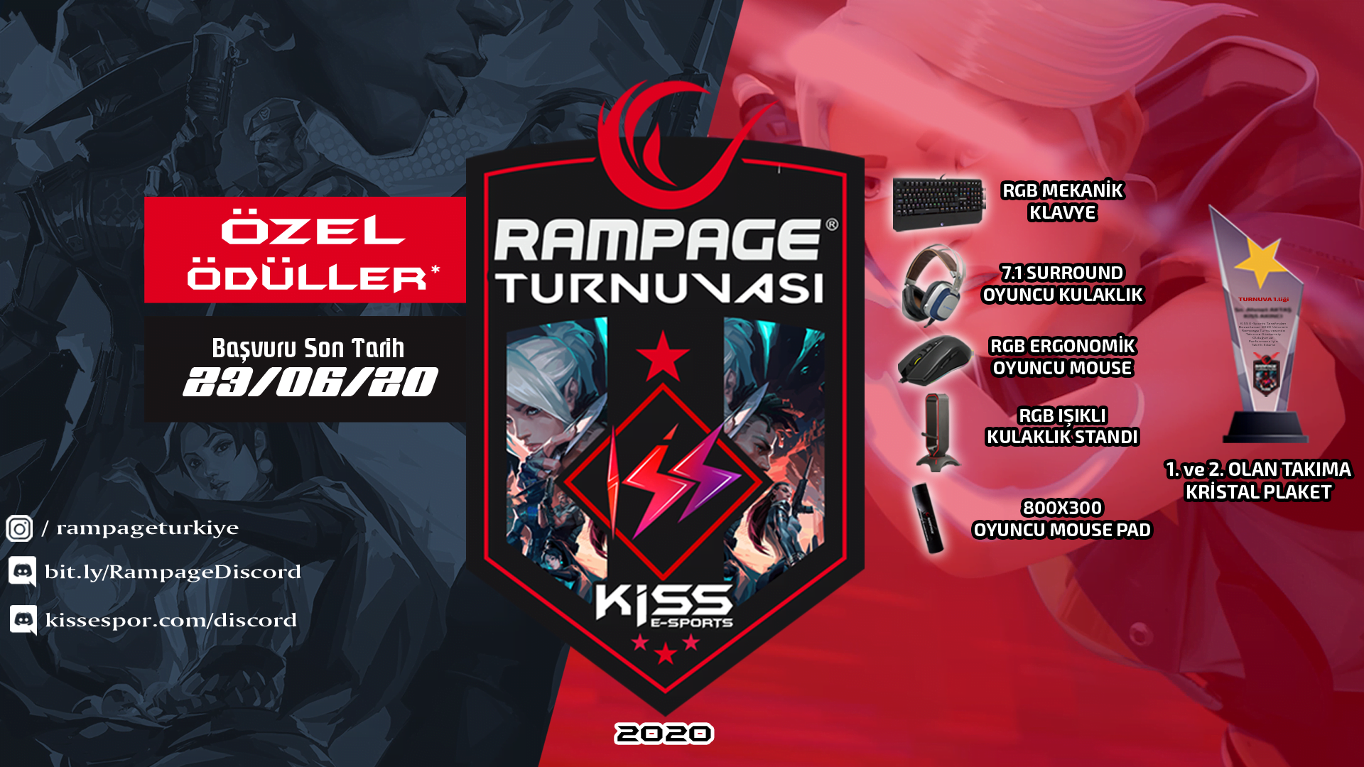Rampage ve Kiss Esports Ortaklığında VALORANT Turnuvası esportimes