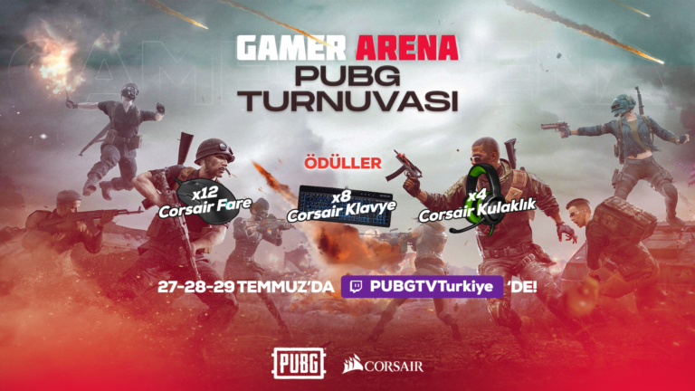 Gamer Arena ve Corsair İş Birliğinde PUBG Turnuvası Başlıyor