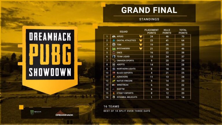 DreamHack PUBG Fall Showdown Büyük Finalinde İlk Gün Sona Erdi