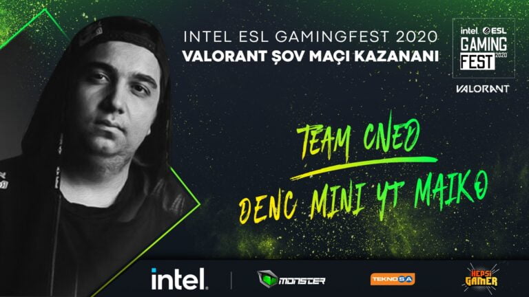 INTEL ESL Gaming Fest 2020 Valorant Şov Maçı Kazananı Team cNed!