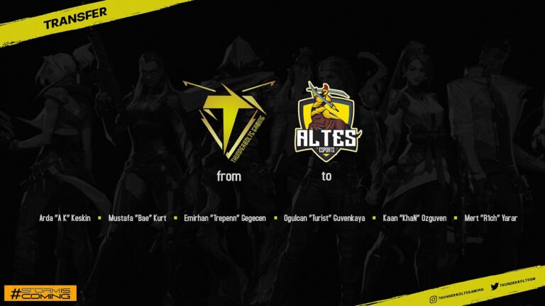 ThunderBolts Gaming Akademi Takımı, Altes Esports Bünyesine Geçti