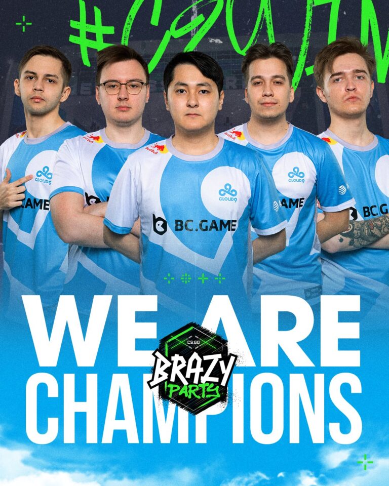 Cloud9, defeated the Danish squad Astralis 2-1 by coming back and became the champion of the Brazy Party 2023 Champion. esportimes